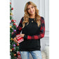 Azura Exchange Plaid Long Sleeve Sweatshirt - L