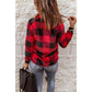 Azura Exchange Plaid Paneled Sweatshirt - L