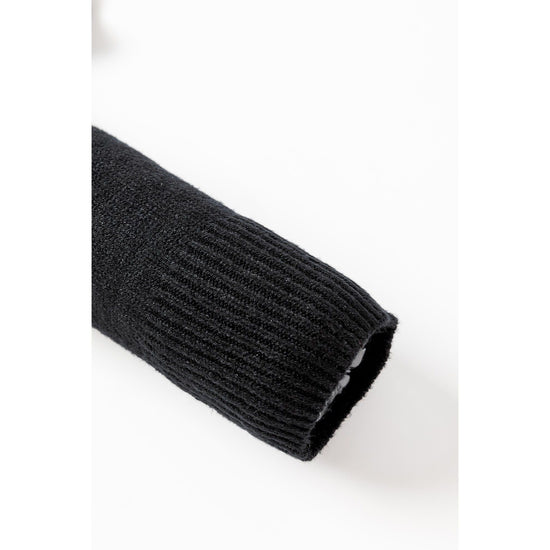 Black Tinsel Merry and Bright Graphic Christmas Sweater - XL