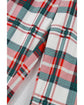 Red Christmas Plaid Print Two Piece Long Sleeve Pajamas Set - M