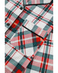 Red Christmas Plaid Print Two Piece Long Sleeve Pajamas Set - XL