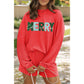 Gold Flame Corded MERRY Christmas Letter Top and Shorts Set - L