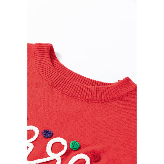 Fiery Red Merry Graphic Christmas Plus Size Sweater - 2X