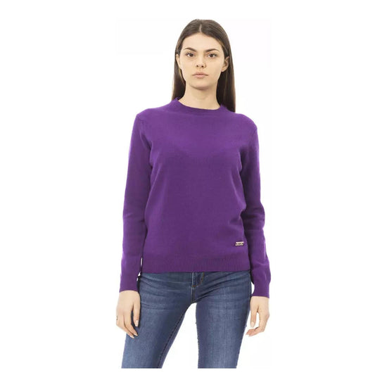 Baldinini Monogram Long Sleeve Sweater M Women