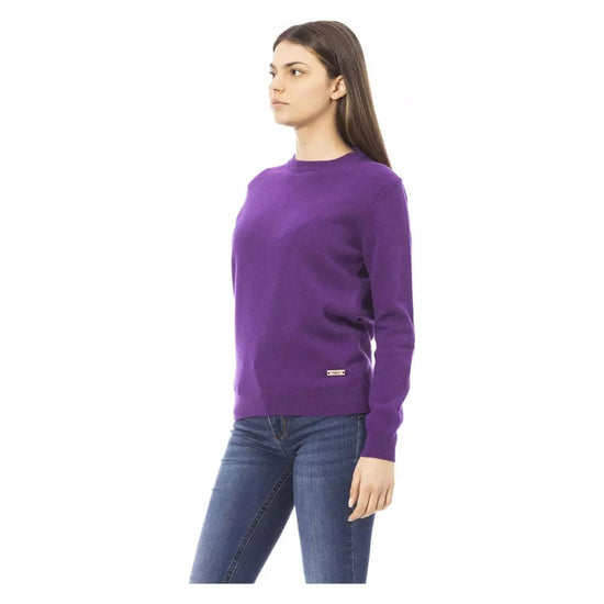 Baldinini Monogram Long Sleeve Sweater M Women