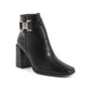 Synthetic Leather Ankle Boots with 9cm Heel - 36 EU