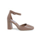 Ankle Strap Pump in Synthetic Leather - 36 EU