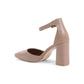 Ankle Strap Pump in Synthetic Leather - 36 EU