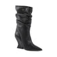 Point Toe Wedge Boots - 38 EU