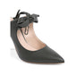 Leather Pointed Toe Mule with Bow Detail - 38 EU