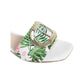 Printed Canvas Flat Mule - 37 EU