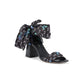 Silk Printed Heeled Sandal - 39 EU