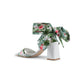 Silk Printed Heeled Sandal - 41 EU