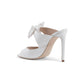 High Heel Mule with Bow Detail - 37 EU