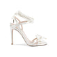 Satin High Heel Sandal with Ankle Laces - 36 EU