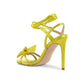 Satin Bow Sandal with Ankle Laces - 40 EU