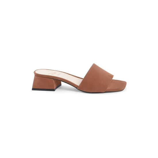Italian Leather  Sandals with 4cm Heel - 40 EU