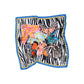 Dynamic Blue Zebra Silk Scarf - One Size