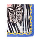 Dynamic Blue Zebra Silk Scarf - One Size