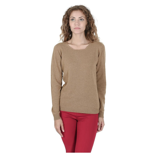 Cashmere Womens Square Neck Sweater - Premium Quality - S