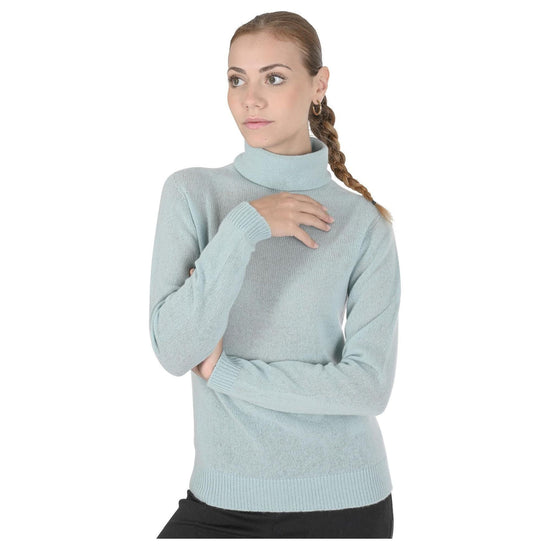 Premium Cashmere Womens Turtleneck Sweater - 40 EU