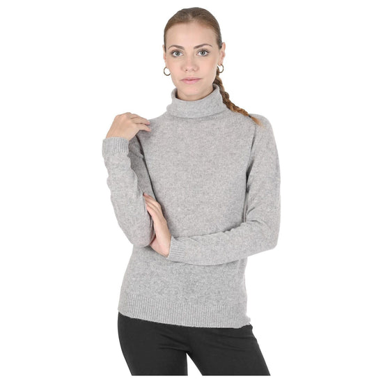 Cashmere Womens Turtleneck Sweater - Made in Italy - S