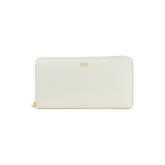 Cavalli Class White Purse with Zipped Closure One Size Women