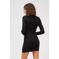 Knitted Dress with Laminated Effect and Polo Neck 42 IT Women