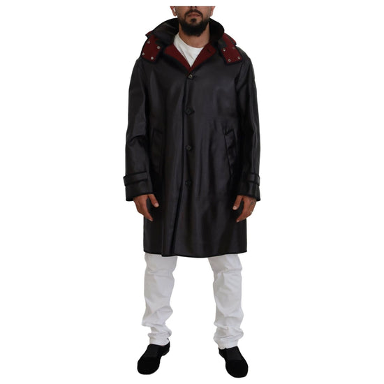 Hooded Parka Coat with Button Closure and Logo Details 46 IT Men