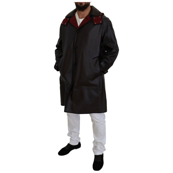 Hooded Parka Coat with Button Closure and Logo Details 46 IT Men