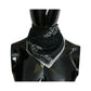 COSTUME NATIONAL CNC Scarf Bandana Hat - Black and White Print One Size Men