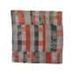 CNC Costume National Grey and Red Checkered Printed Silk Scarf One Size Women