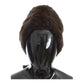 Gorgeous Dolce & Gabbana Brown Weasel Fur Beanie with Gray Cashmere Lining 57 cm Women