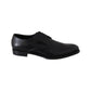 Handcrafted Black Leather Derby Dress Formal Shoes 39.5 EU Men