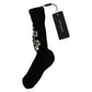 Floral Crystal Embellished Stockings Socks M Women