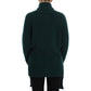 Green Cashmere Long Cardigan Sweater with Logo Details 44 IT Women