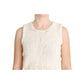 PINK MEMORIES Beige Knitted Cotton Blend Vest Sweater One Size Women