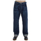 Baggy Loose Blue Wash Jeans with Logo Details by ACHT W34 US Men