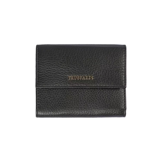 Embossed Leather Womens Wallet with Press Button Closure One Size Women