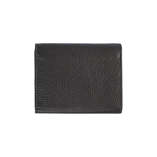 Embossed Leather Womens Wallet with Press Button Closure One Size Women