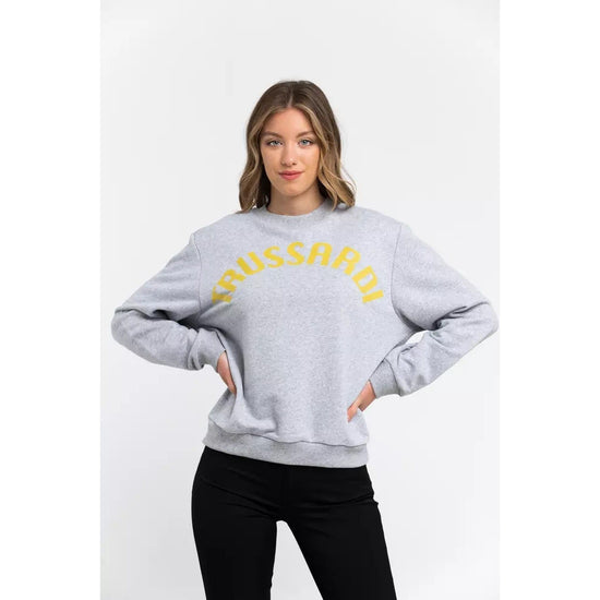 Oversized Maxi Lettering Sweatshirt with Dropped-shoulder Sleeves L Women