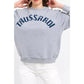 Oversized Round-neck Sweatshirt with Maxi Lettering M Women