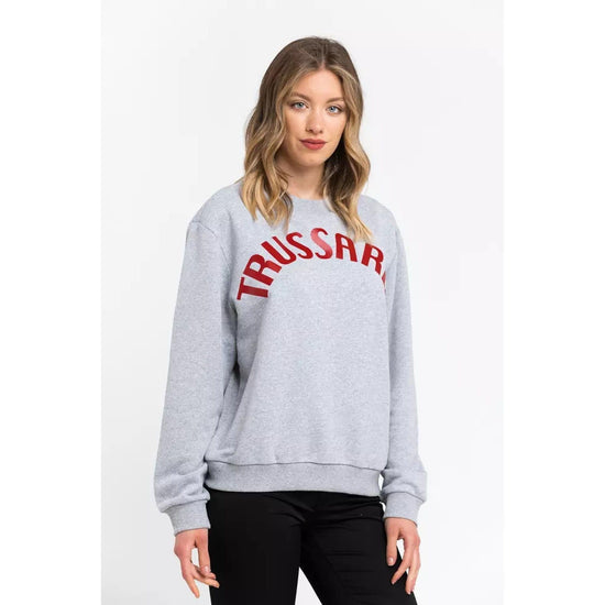 Oversized Round-neck Sweatshirt with Maxi Lettering S Women