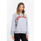 Oversized Round-neck Sweatshirt with Maxi Lettering S Women