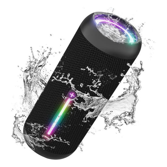 ROYQUEEN Bluetooth Speaker with LED Light,Portable with IPX7 Waterproof, 5.3, 20H Battery Life, 360° HD Stereo Sound