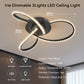 Irie Dimmable 3 Lights LED Ceiling Light - Black