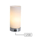 Julie Cylinder Touch Lamp with USB Port