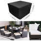 Outdoor Furniture Set Cover - Waterproof Anti-Uv Dust-Proof - 210D Oxford Cloth - 123X123X74Cm - Black