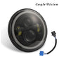 7 Inch H4 / H13 Dc 9V - 30V 3000Lm 6000K 30W Ip67 4Led Lamp Beads Car Round Shape Led Headlight Lamps For Jeep Wrangler / Harley With Angel Eye