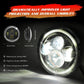 7 Inch H4 / H13 Dc 9V - 30V 3000Lm 6000K 30W Ip67 4Led Lamp Beads Car Round Shape Led Headlight Lamps For Jeep Wrangler / Harley With Angel Eye